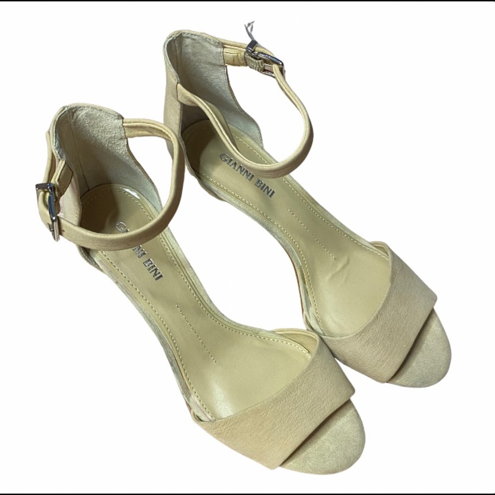 Gianni Bini - Cream Soft Leather Ankle Strap Upper